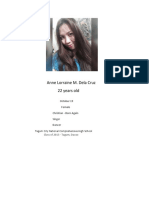 Anne Lorraine M. Dela Cruz 22 Years Old: October 19 Female