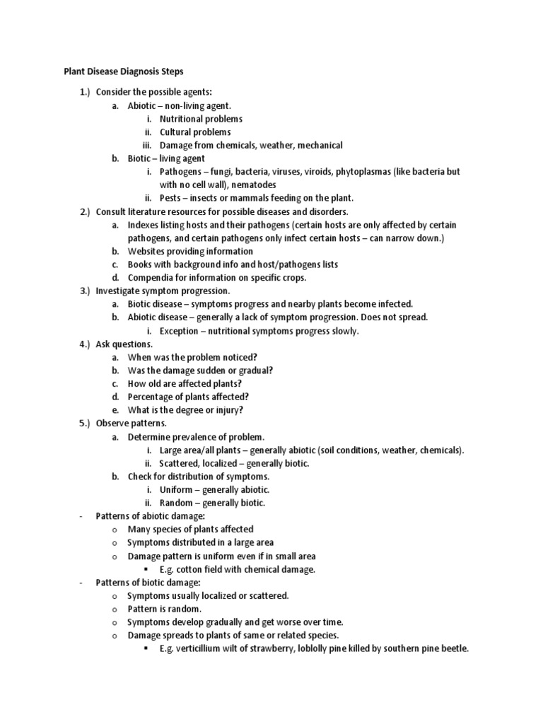 Plant Disease Diagnosis Steps | PDF | Elisa | Bacteria