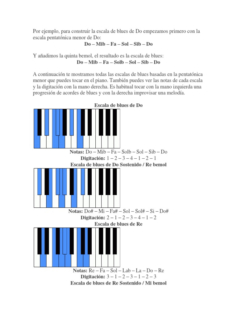 Escalas de Piano | PDF