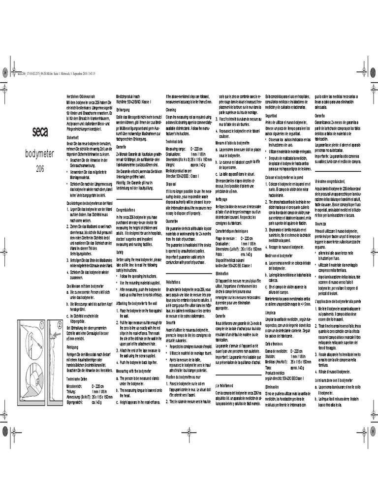 SECA Tallimetro PDF | PDF