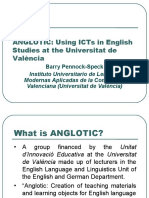 Anglotic: Using Icts in English Studies at The Universitat de València