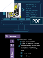 Effectivity of Social Media Ads and Television Ads On Students