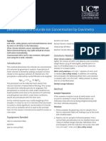 Determination of Chloride Ion Concentration by Gravimetry