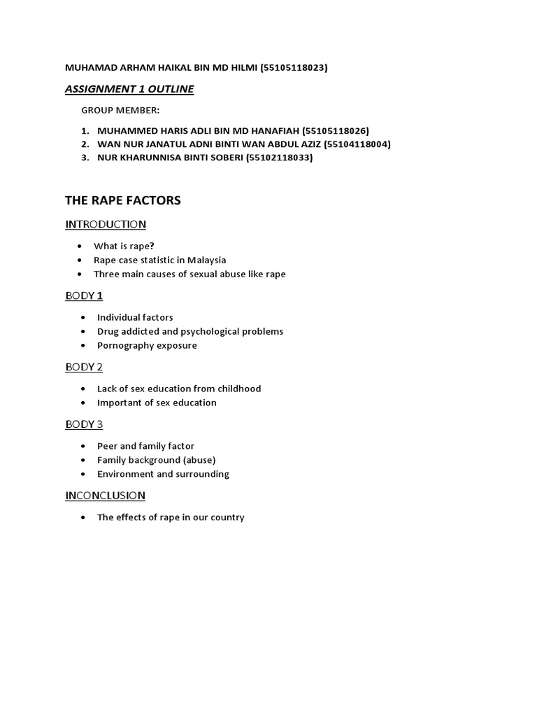 Outline Assignment 1 English | PDF