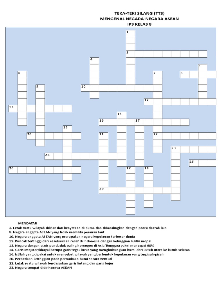 Tts Materi Mengenal Negara Negara Asean Kelas 8 Pdf