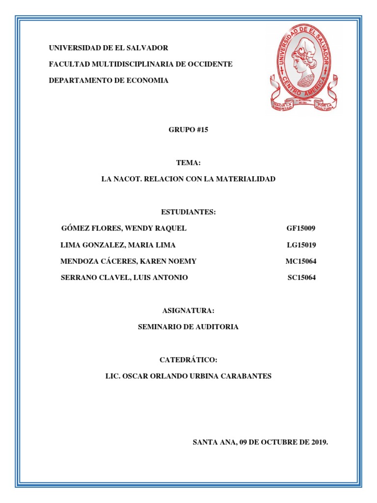 Grupo 15 Nacot PDF Auditoría Contralor