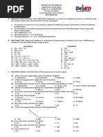 Second Quarter Test