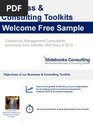 Business Consulting Toolkits Welcome Free Sample