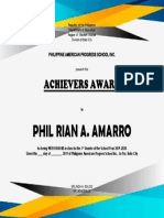 Achievers Award: Phil Rian A. Amarro