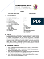 SÍLABO. HISTOLOGÍA I - 3er Ciclo..docx