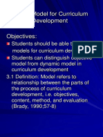 Topic#3: Model For Curriculum Development