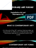 Contemporary Art Forms: Installation Art and Performance Art