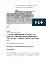 El Delito de Lavado de Activos y Su Relación Con El Crimen Organizado en Los Procesos Penales de Lima, Periodo 2017