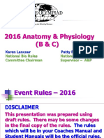 2016 Anatomy & Physiology Event Rules