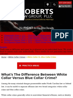 White Collar vs. Blue Collar Crime Roberts Law Group, PLLC Raleigh, North Carolina