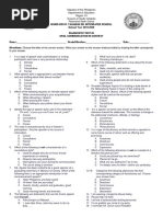 Directions: Choose The Letter of The Correct Answer. Write Your Answer On The Answer Sheet Provided by Shading The Letter Corresponds