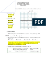 I. Plot The Given Points and Find The Distance and The Midpoint Between Them