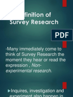 Definition of Survey Research Powerpoint