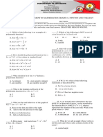 Second Quarterly Assessment in Mathematics Grade 10