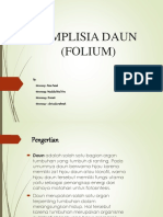 Simplisia Daun (Folium)