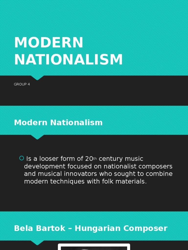 Modern Nationalism PDF Composers Music