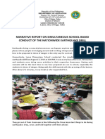 Narrative Report On Simultaneous School-Based Conduct of The Nationwide Earthquake Drill