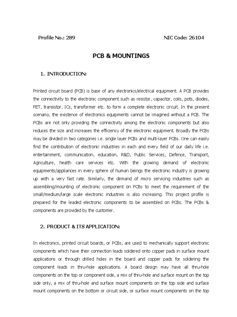 PCB & Mountings | PDF | Printed Circuit Board | Electronics