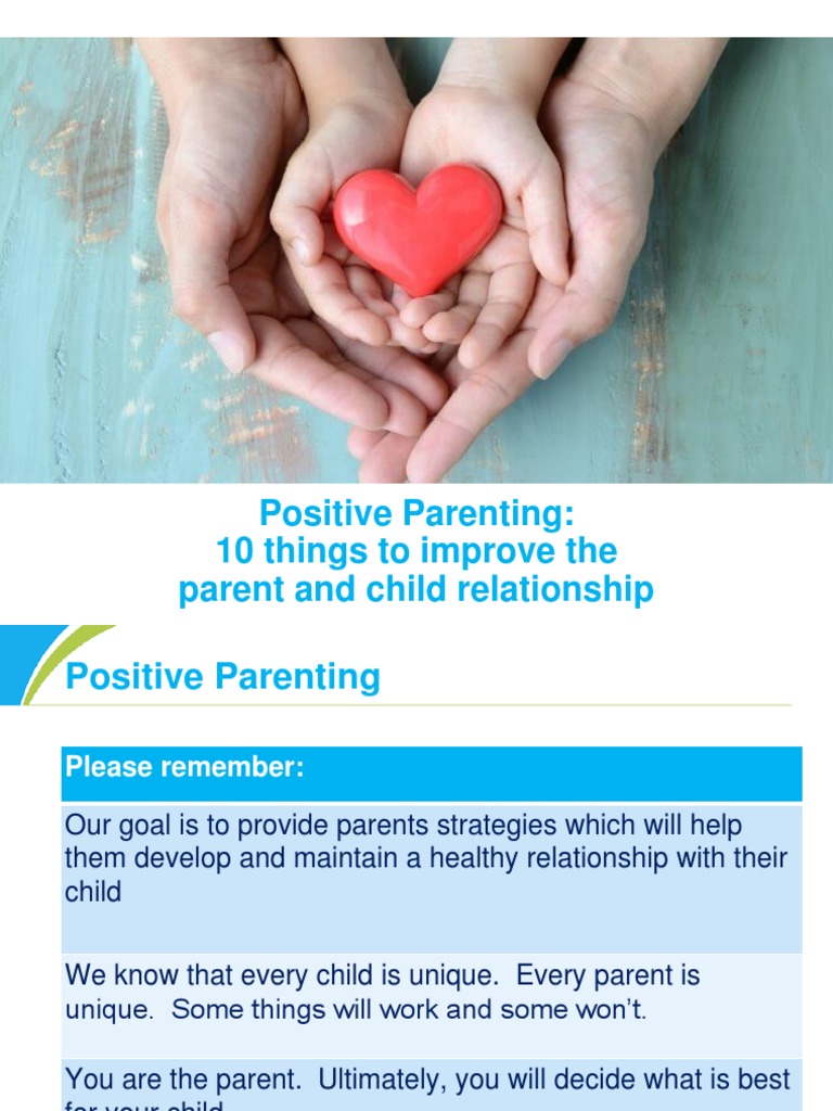 10 Tips for Positive Parenting Strategies | PDF | Parenting | Relationships