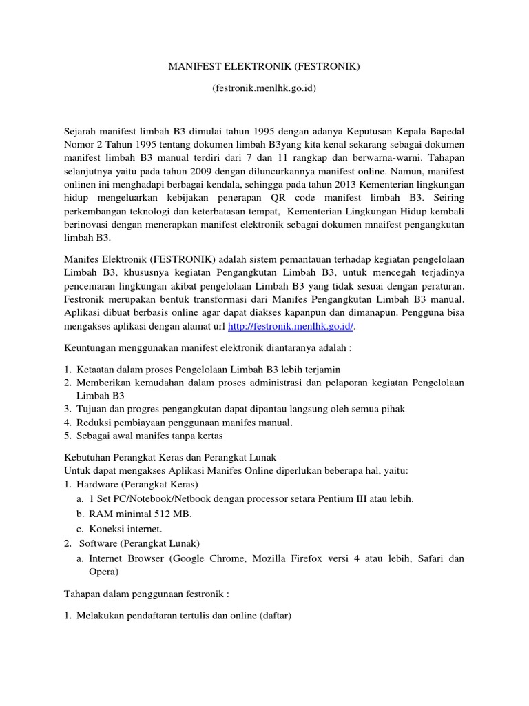 Tutorial Manifest Elektronik Festronik Pdf