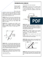 Hydrostatic forces on gates and rectangular structures