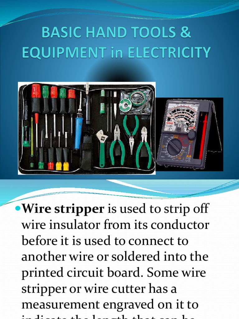 Electricity Hand Tools Pdf Printed Circuit Board Electricity