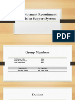 Employment Recruitment Decision Support System