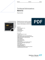 Technical Information RIA452: Panel Meter