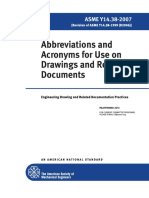 Abbreviations and Acronyms For Use On Drawings and Related Documents