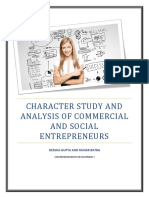 Character Study and Analysis of Commercial and Social Entrepreneurs