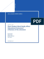 Discussion Paper Series: Does Student Work Really Affect Educational Outcomes? A Review of The Literature