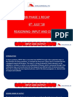 RBI Phase 1 Recap 6 July 18 Reasoning Input Output
