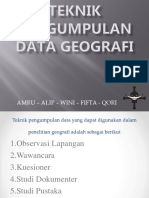 Teknik Pengumpulan Data Geografi