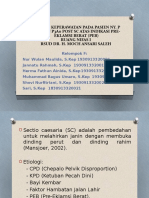 Asuhan Keperawatan Pada Pasien Ny. P Dengan P3A0 Post SC Atas Indikasi Pre-Eklamsi Berat (Peb) Ruang Nifas I Rsud Dr. H. Moch Ansari Saleh