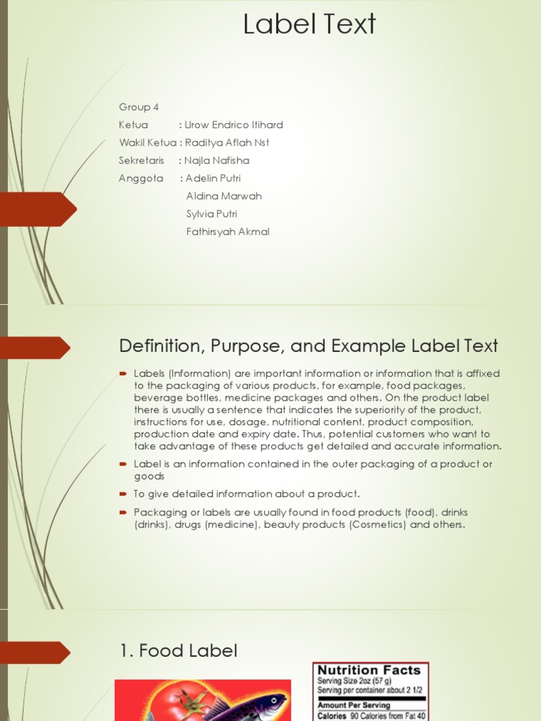 Understanding Product Labels: Purposes, Examples and Comprehension ...