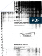 DNV (1981) Rules For Submarine Pipeline System