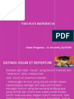 Visum Et Repertum: Dosen Pengampu: Dr. Ainurrofiq, SP - KF, MH