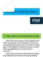 2.katangian NG Wikang Filipino