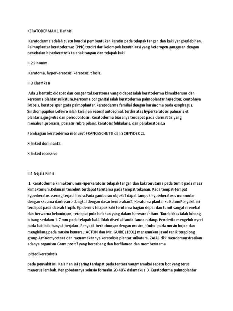 Keratoderma | PDF