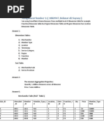 Assignment Number 1: (18K0947, Rehmat Ali Sayany) : Answer 1: Dimensions Tables