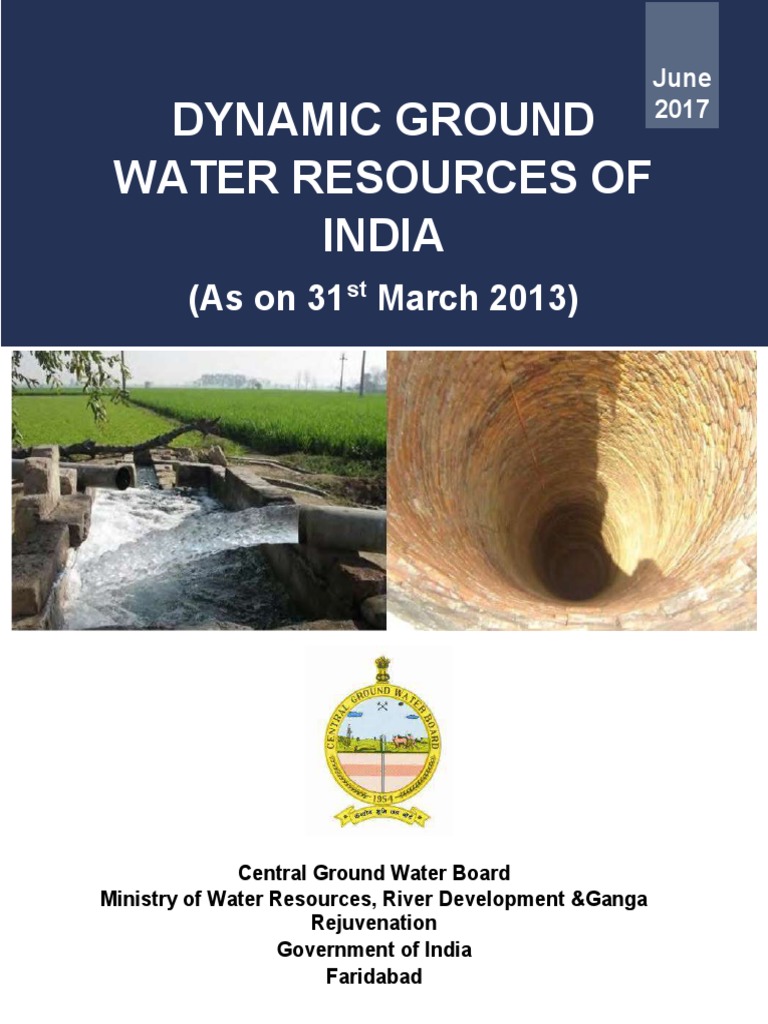 Dynamic Ground Water Resources of India PDF Water Resources Water
