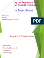 Analyzing The Performance of Industrial Exports From India: Minor Project Report
