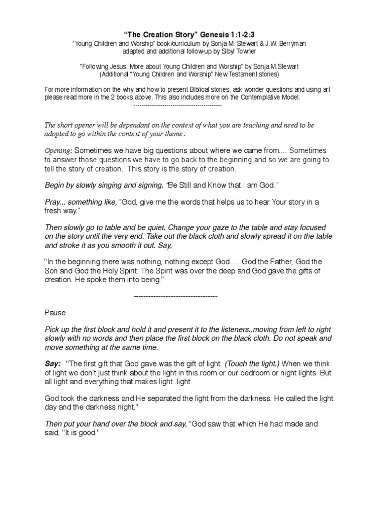 Creation Script | Download Free PDF | Genesis Creation Narrative | God ...