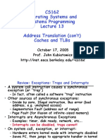 Cs162 Operating Systems and Systems Programming Address Translation (Con'T) Caches and Tlbs
