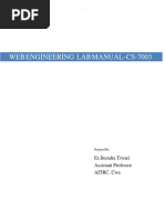 Lab Manual Web Engineering